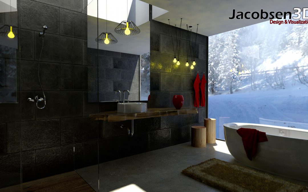 Render de un Baño con Vray
