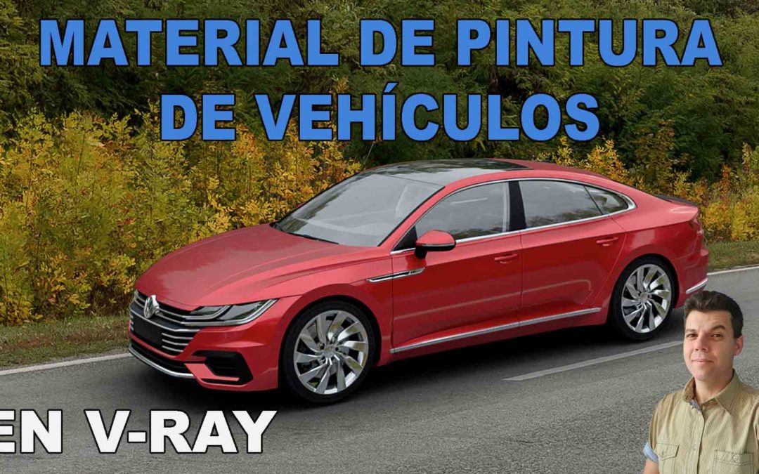 Material de pintura de vehículos en V-ray Next para Sketchup